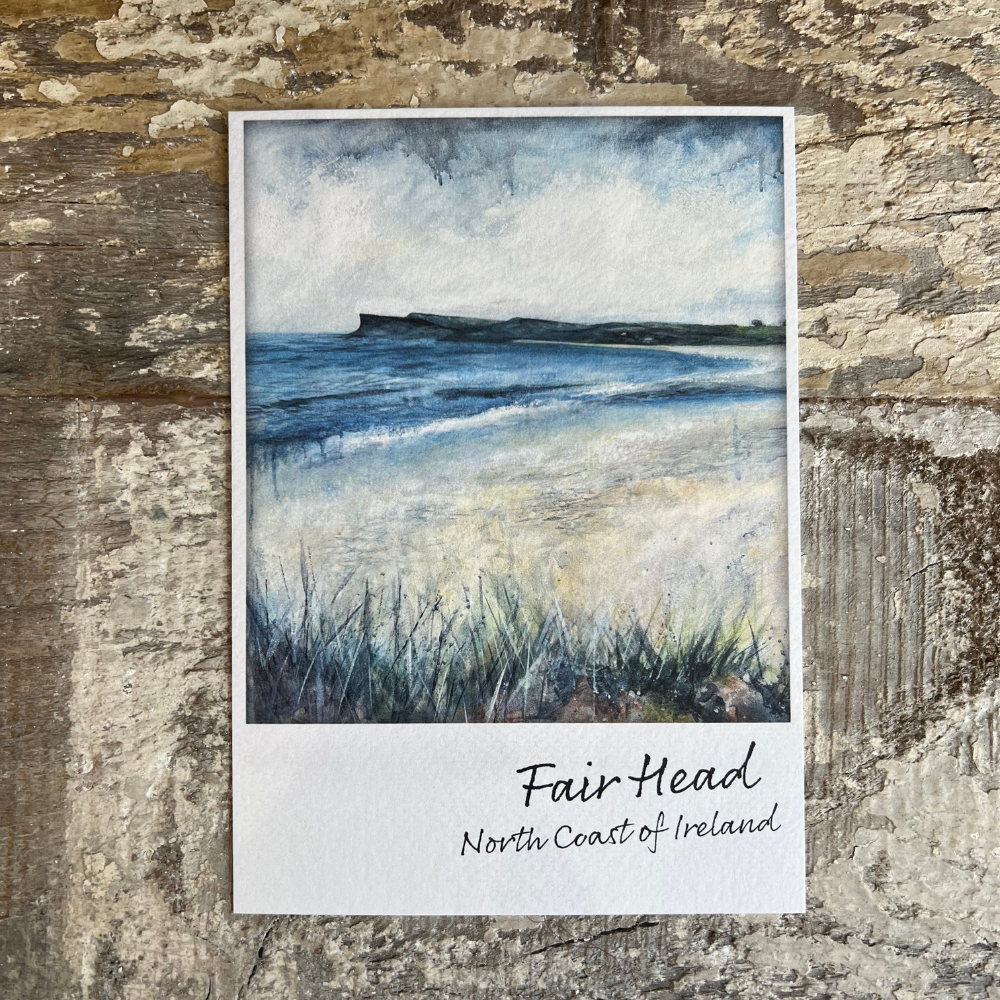 Ballycastle Beach Postcard Northern Ireland by Frankie Creith