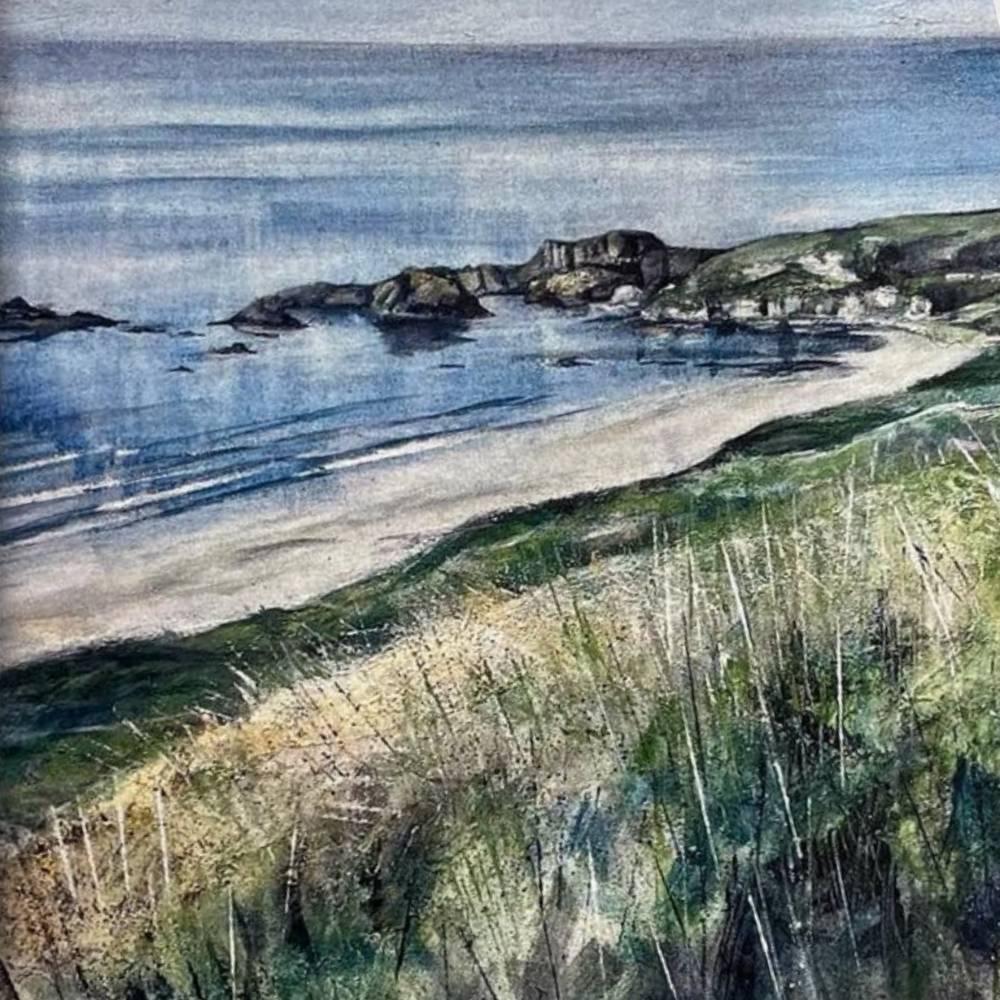 Whitepark Bay Postcard Northern Ireland by Frankie Creith original artwork