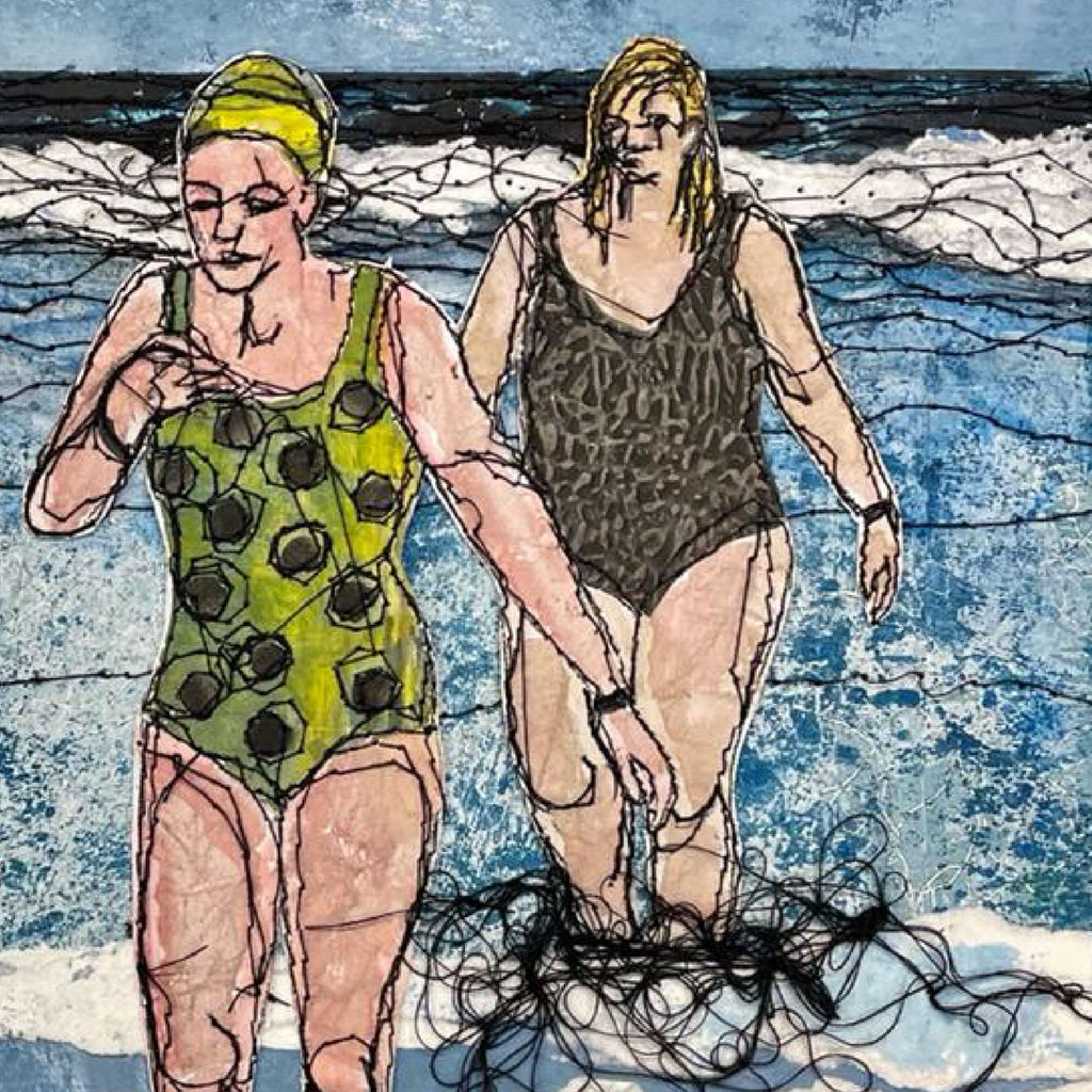 Sea Swimmers One original artwork close up