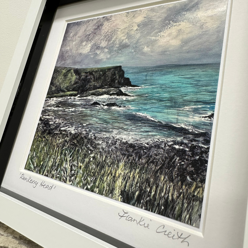 Runkerry Head box framed print by Frankie Creith detailed side view