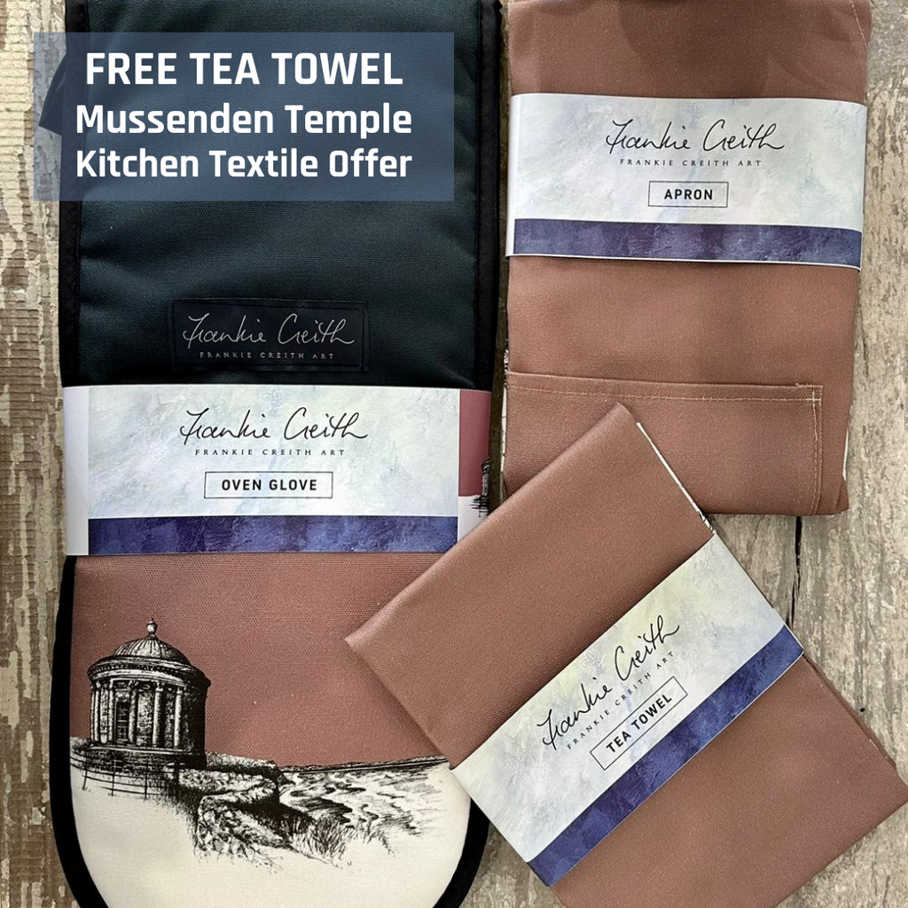 Kitchen Textile Bundle Offer - Apron, Oven Gloves and Tea Towel