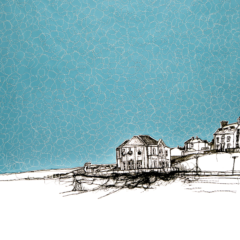 Arcadia Portrush Stitched North Coast Giclee Print by Frankie Creith