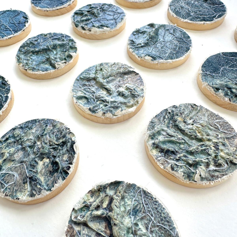 Basalt Coastal Patterns Original Mixed Media Artwork by Frankie Creith North Coast Portrush (Detail View)