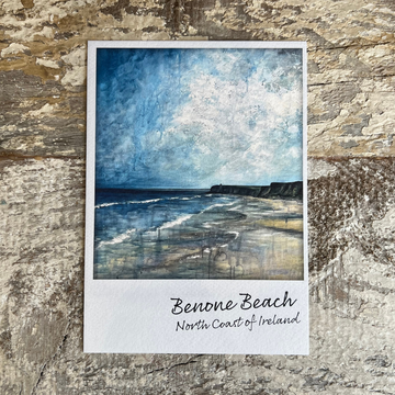 Benone Beach Postcard, Northern Ireland by Frankie Creith