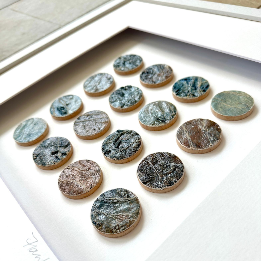 Boardwalk Coastal Patterns Original Mixed Media Artwork by Frankie Creith North Coast Portrush (Signed)