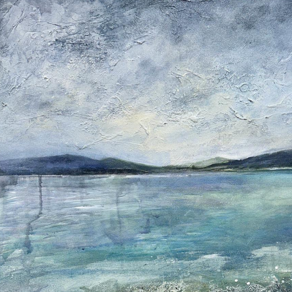 Calm Original Artwork by Frankie Creith (Sea and Sky Detail)