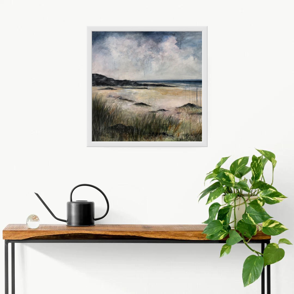 Castlerock Beach Square Giclee print by Frankie Creith Northern Ireland (Wall Hanging).