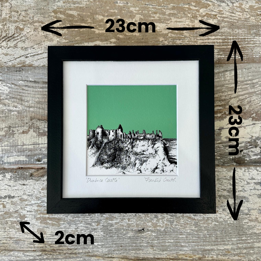 Dunluce Castle Pen and Ink Print by Frankie Creith