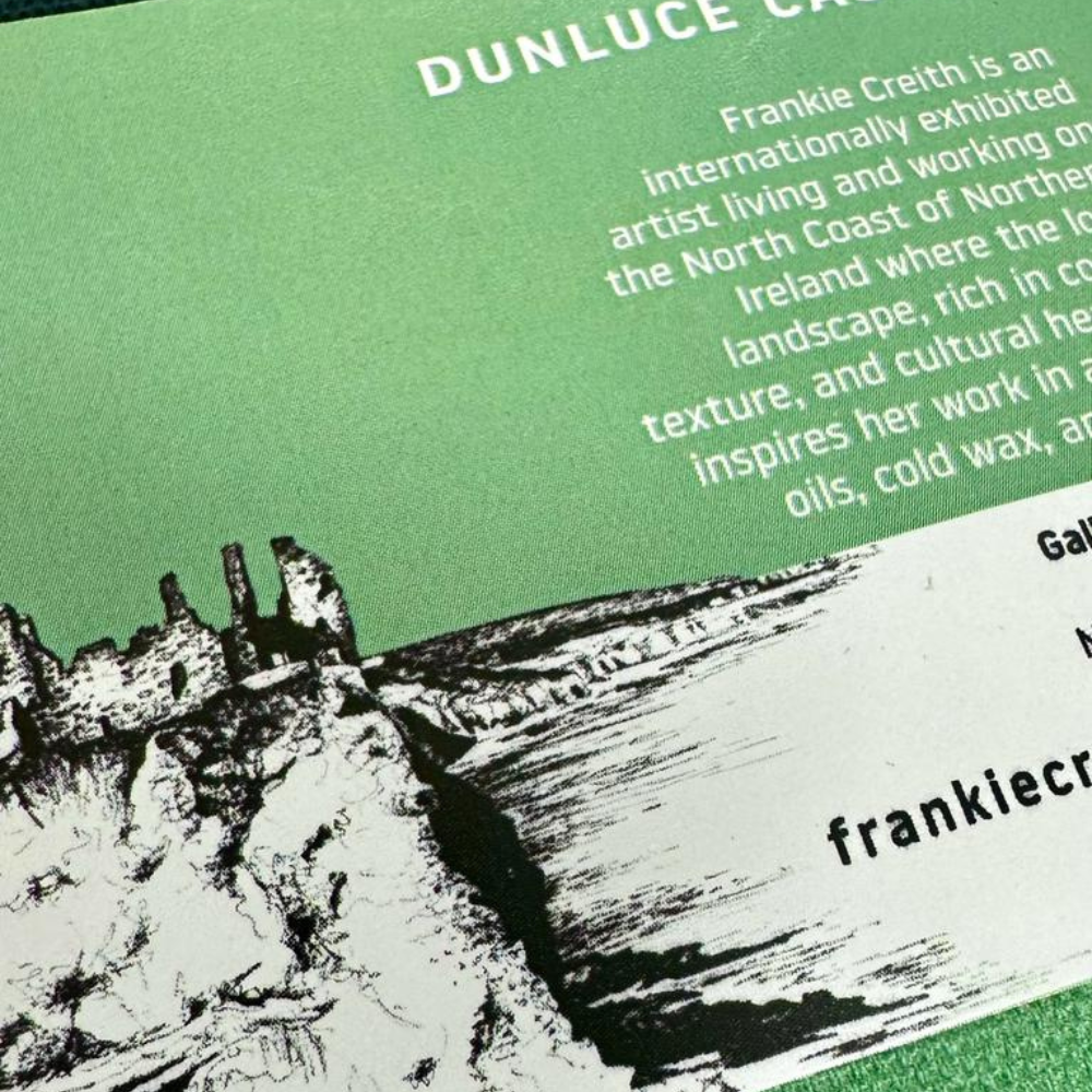 Dunluce Castle Oven Glove by Frankie Creith sleeve rear view