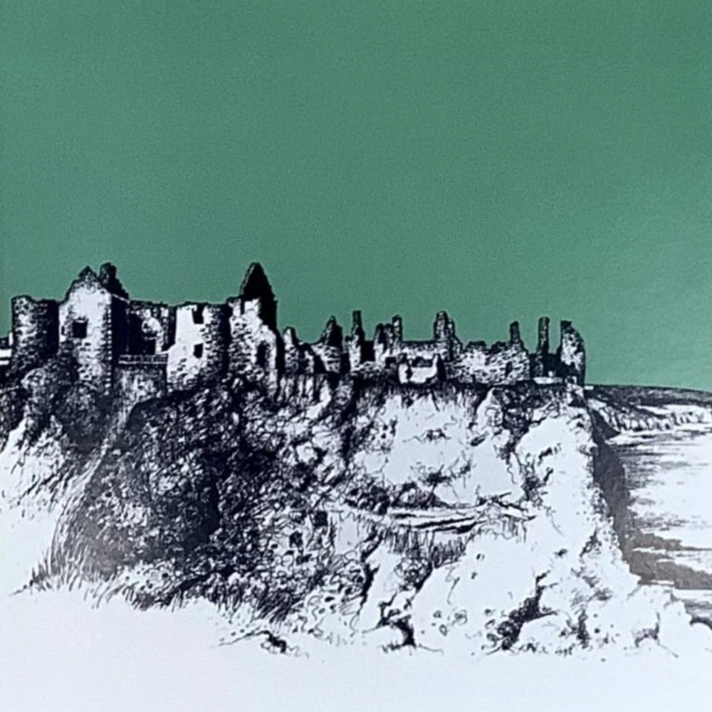 Dunluce Castle Tea Towel artwork by Frankie Creith