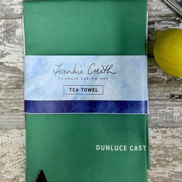 Dunluce Castle Tea Towel by Frankie Creith