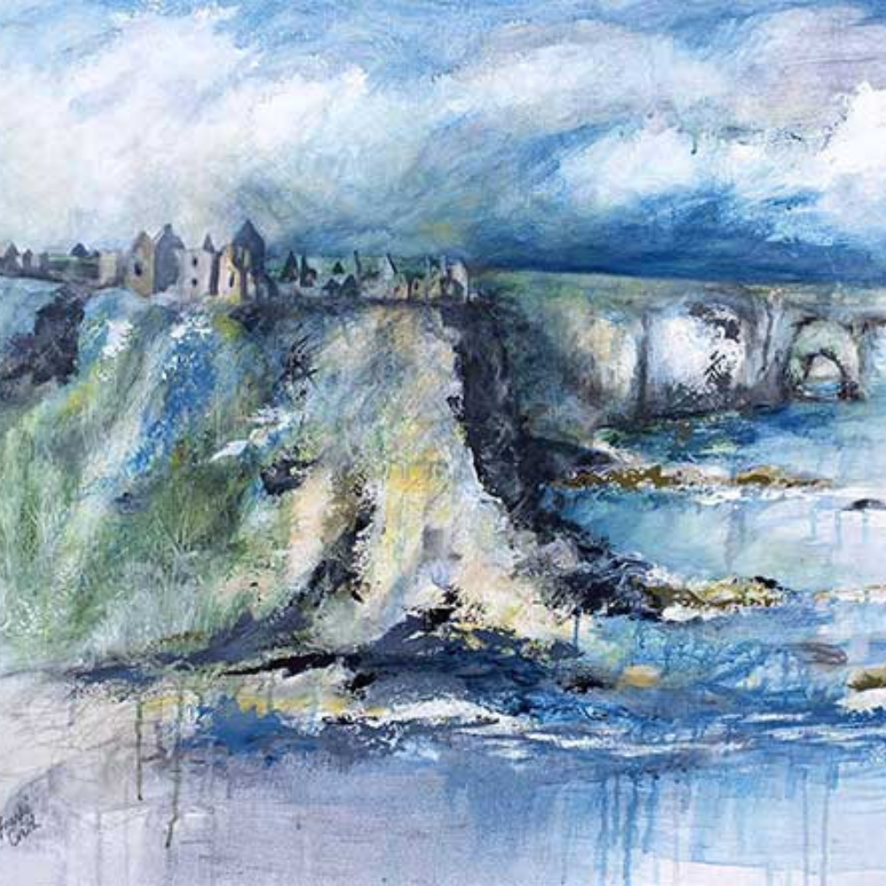 Dunluce handmade Soap Bar of Dunluce Castle by Frankie Creith Portrush Northern Ireland (Print)