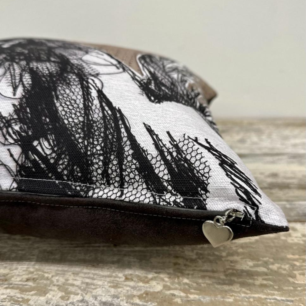 Farm Animals Chicken Cushion by Frankie Creith Northern Ireland close up