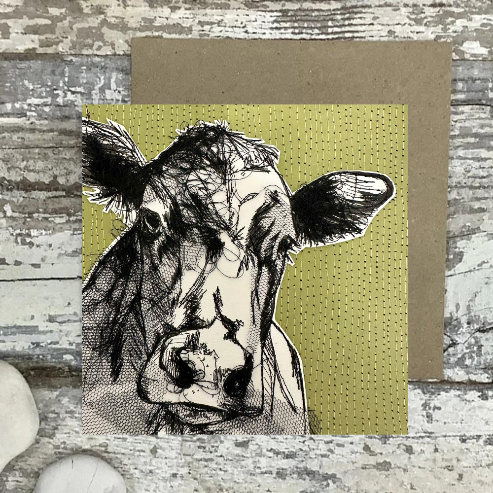 Farm Animals Cow Greeting Card by Frankie Creith