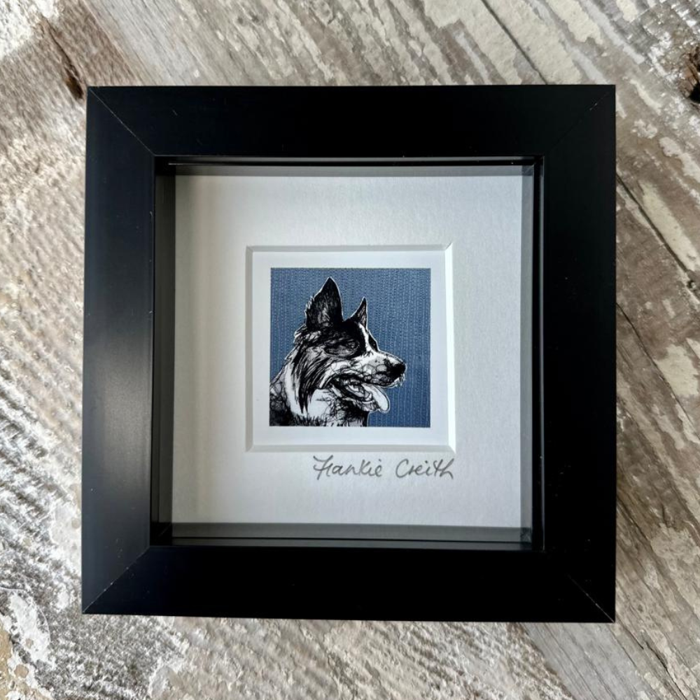 Farm Animals Dog Box Framed Print (Black)