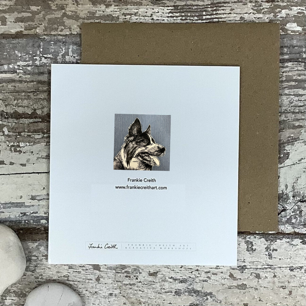 Farm Animals Dog Greeting Card by Frankie Creith back view