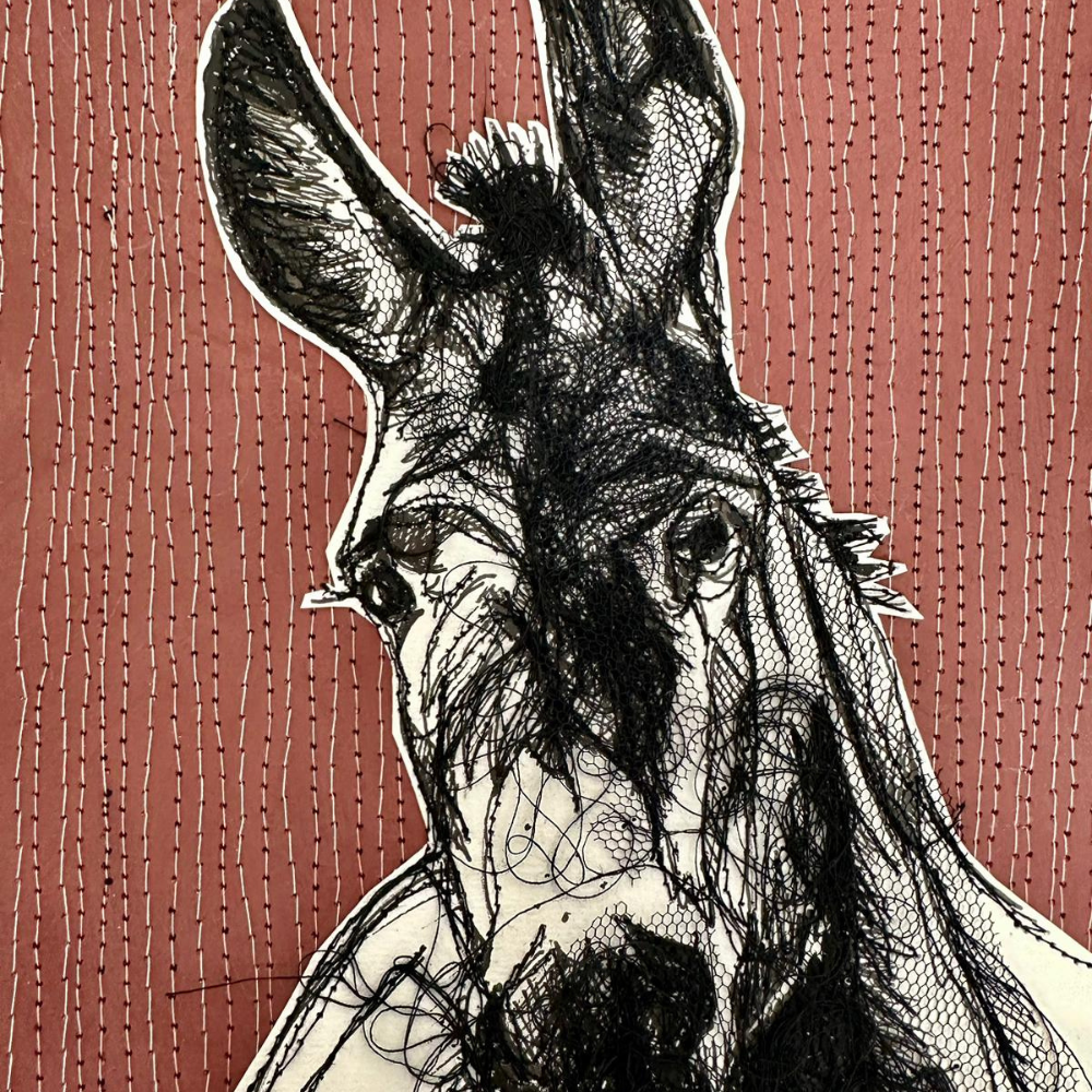 Farm Animals Dog Box Framed Digital Art Print close up