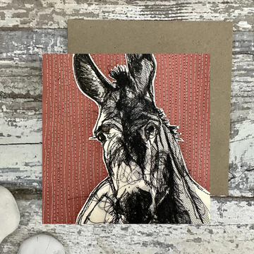 Farm Animals Donkey Greeting Card by Frankie Creith