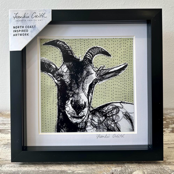 Farm Animals Goat Box Framed Print (Large Black)