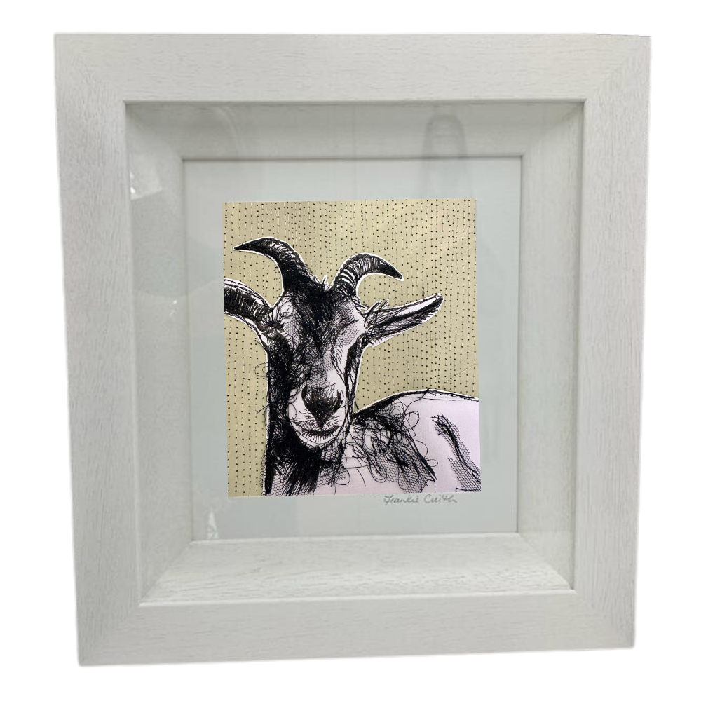 Farm Animals Goat by Frankie Creith Northern Ireland Framed