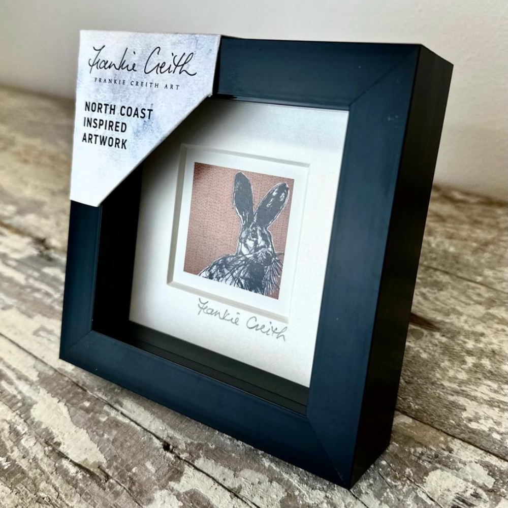 Farm Animals Rabbit Box Framed Print (Black side view)