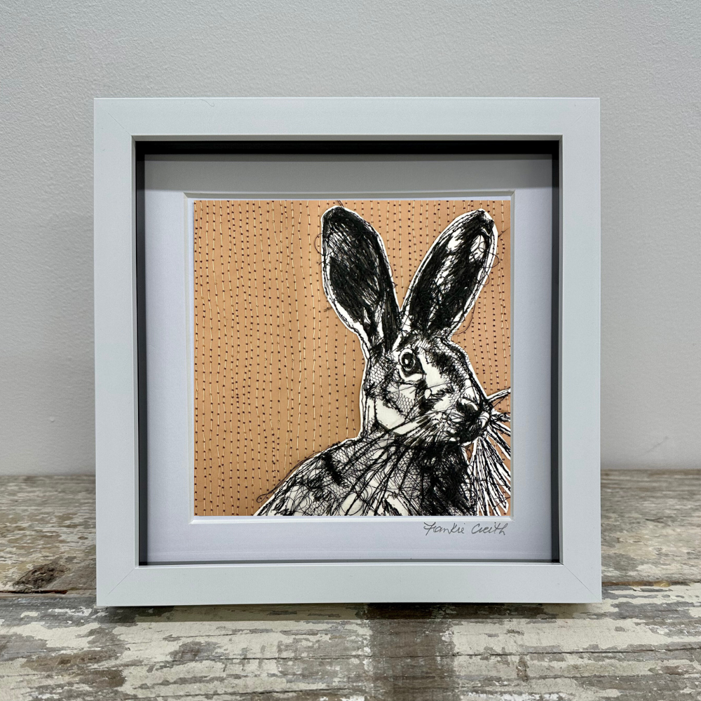 Farm Animals Rabbit Box Framed Digital Art Print in Frame