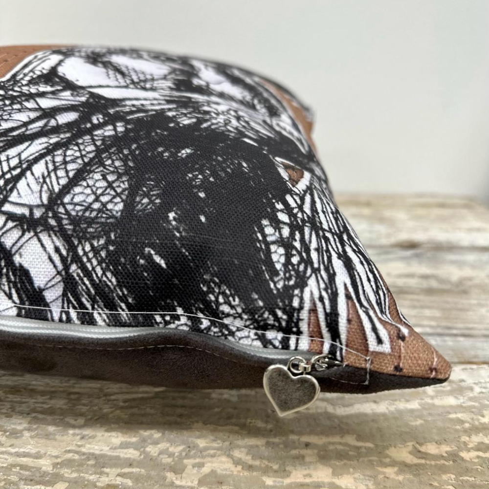 Farm Animals Rabbit Cushion by Frankie Creith Northern Ireland close up