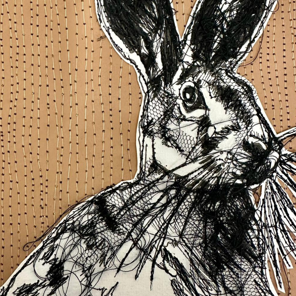 Farm Animals Rabbit Original Artwork by Frankie Creith Northern Ireland (Close Up)