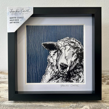 Farm Animals Sheep Box Framed Print (Large Black)