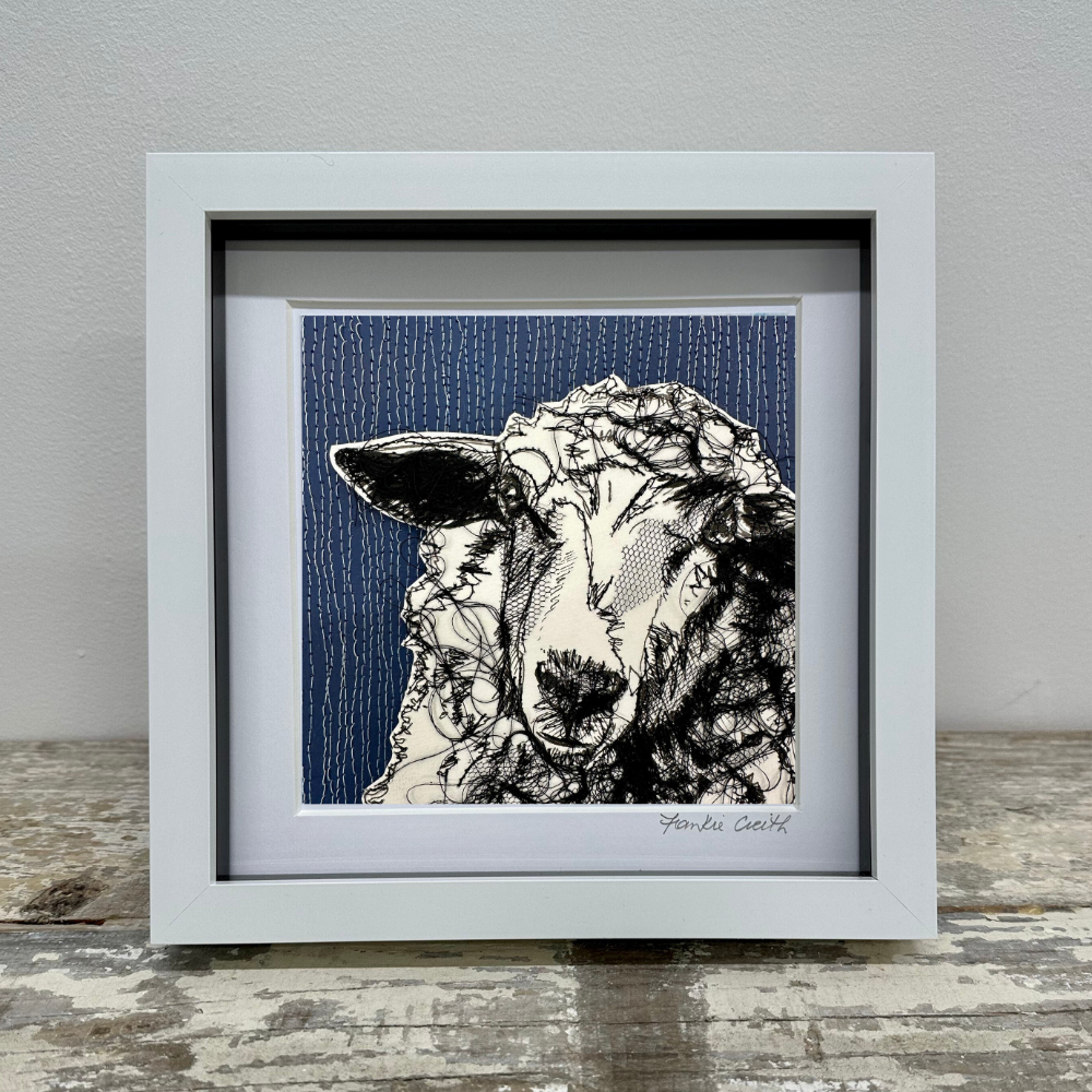 Farm Animals Sheep Box Framed Digital Art Print in Frame