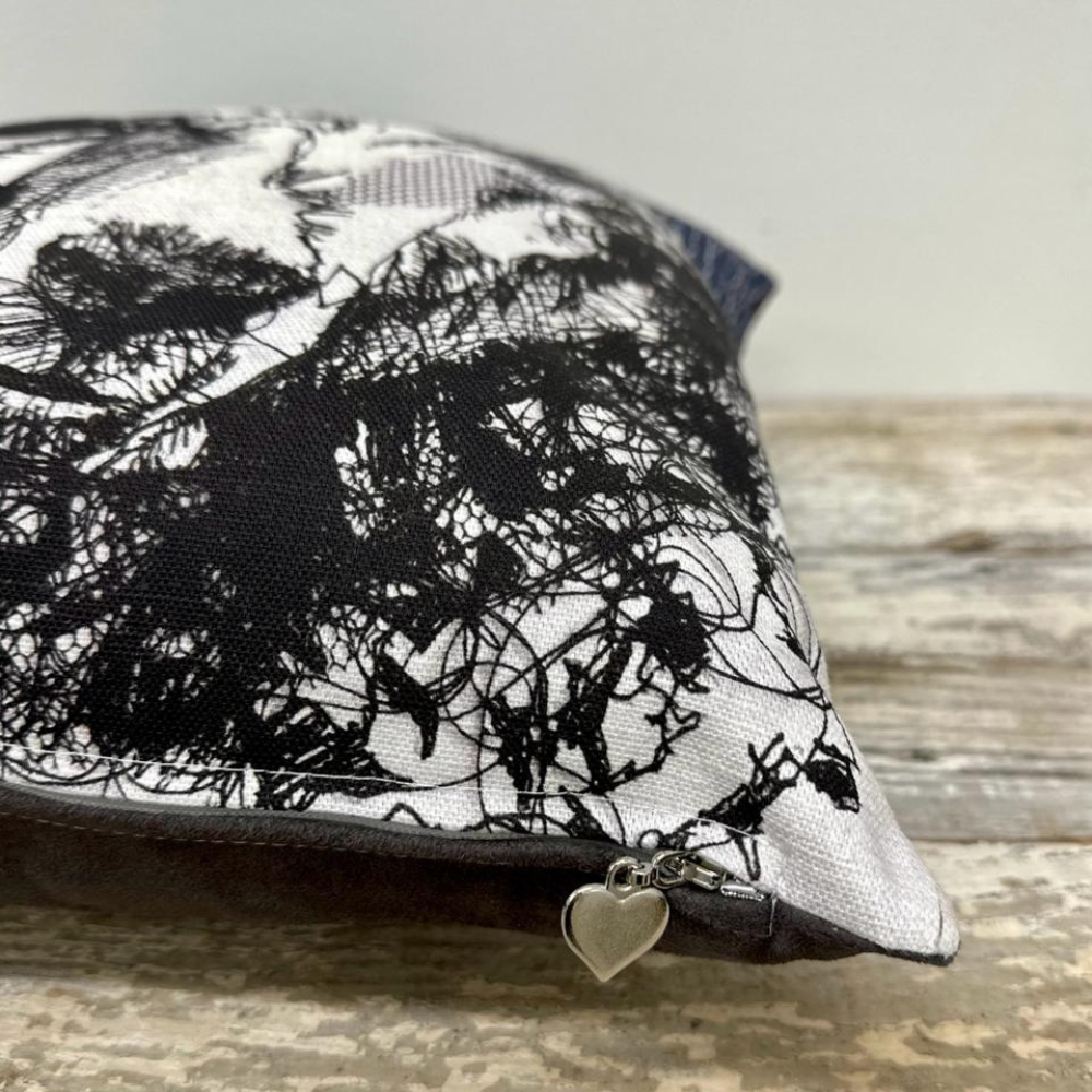 Farm Animals Sheep Cushion by Frankie Creith Northern Ireland Artist close up