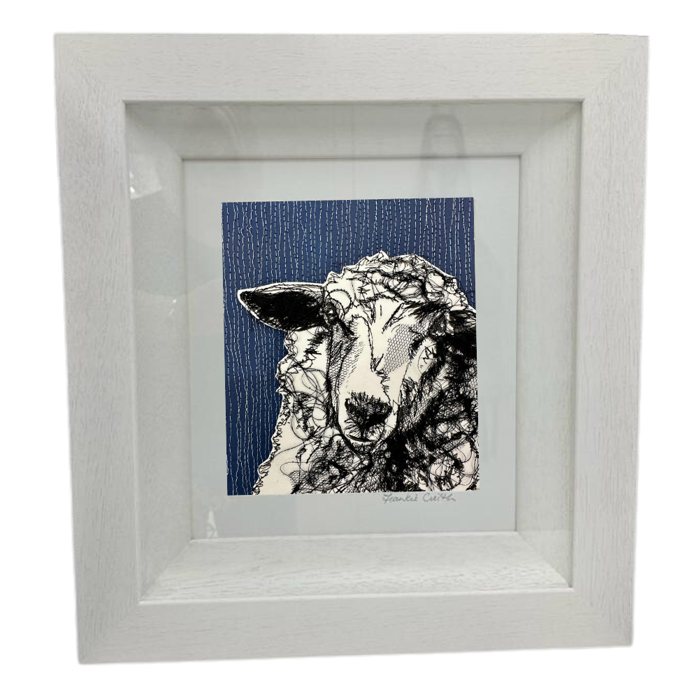 Farm Animals Sheep by Frankie Creith Northern Ireland (framed)