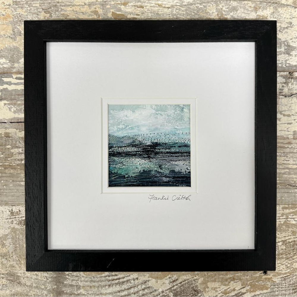 Intuitive Mixed Media Landscape Green by Frankie Creith 