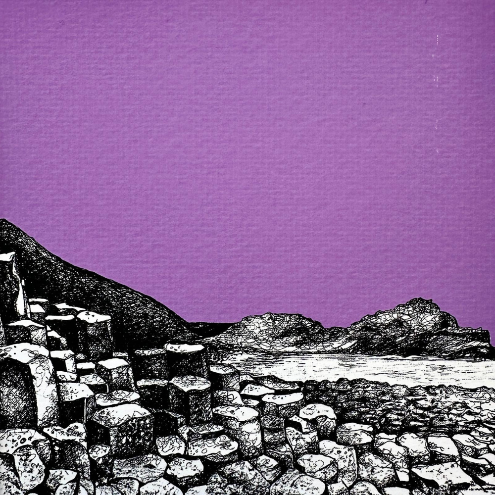 The Giant's Causeway Pen and Ink Giclee Print by Frankie Creith