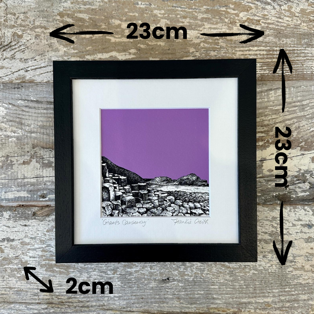 The Giant's Causeway Pen and Ink Giclee Print by Frankie Creith