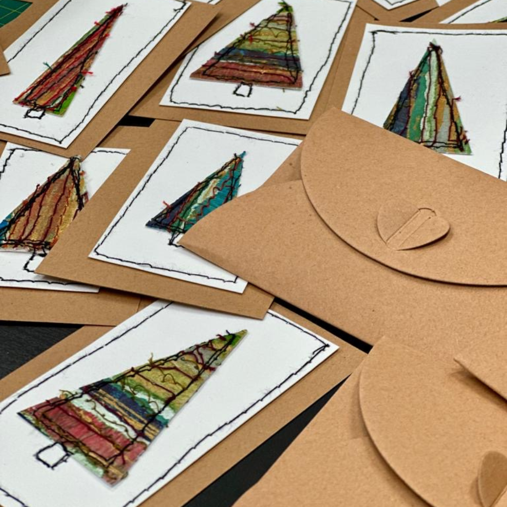 Handmade Mini Notelet / Gift Card by Frankie Creith Portrush Northern Ireland with kraft envelope