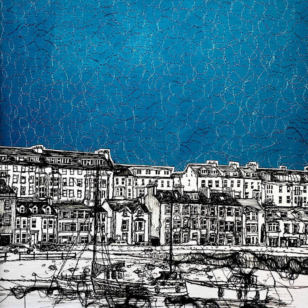 Kerr Street Portrush Stitched North Coast Giclee Print by Frankie Creith