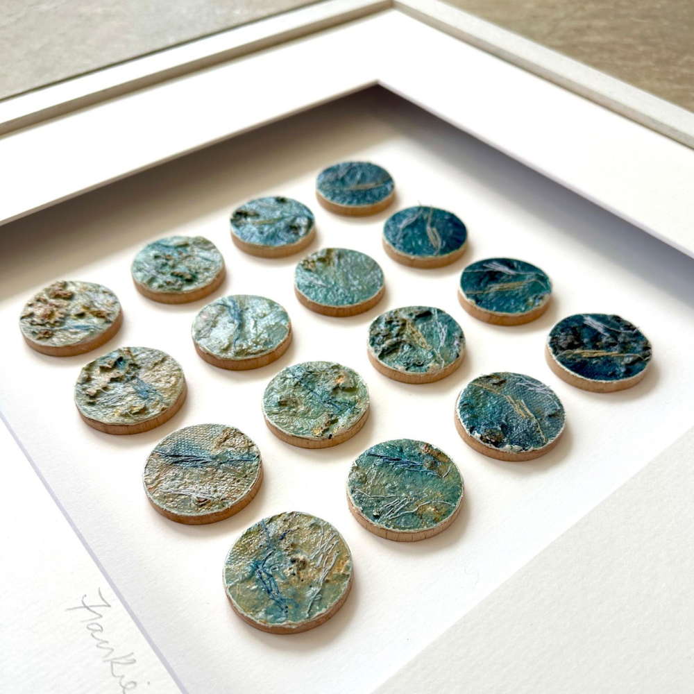 Lichen Coastal Patterns Original Mixed Media Artwork by Frankie Creith North Coast Portrush (Signed)