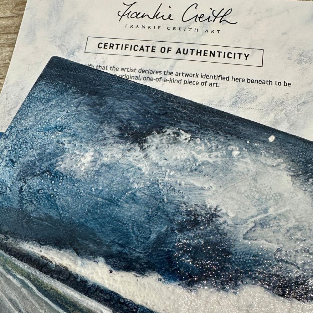 Coastal 2 Mini Original Acrylic Painting by Frankie Creith Northern Ireland  (Certificate)