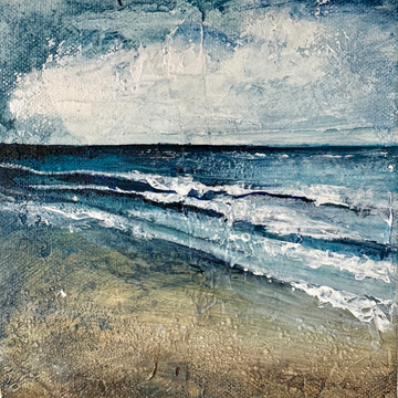 Coastal 3 Mini Original Acrylic Painting by Frankie Creith Northern Ireland