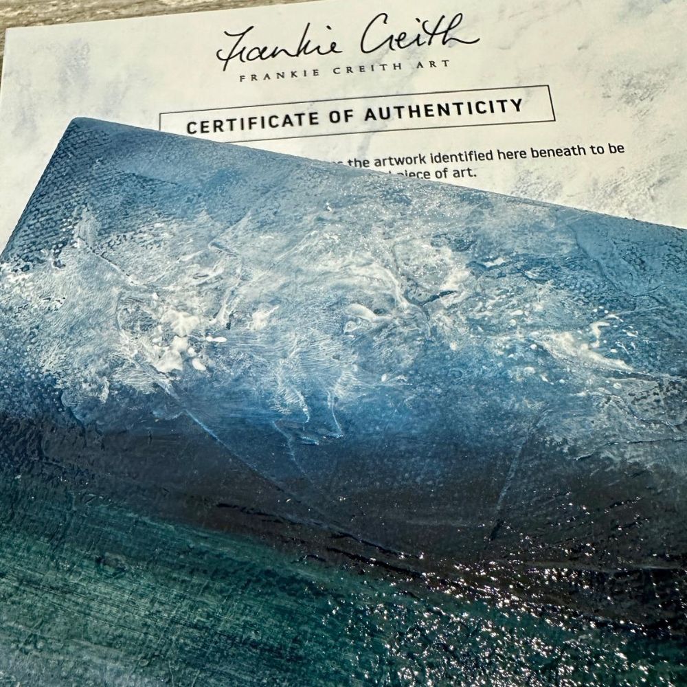 Coastal 5 Mini Original Acrylic Painting by Frankie Creith Northern Ireland (Certificate)