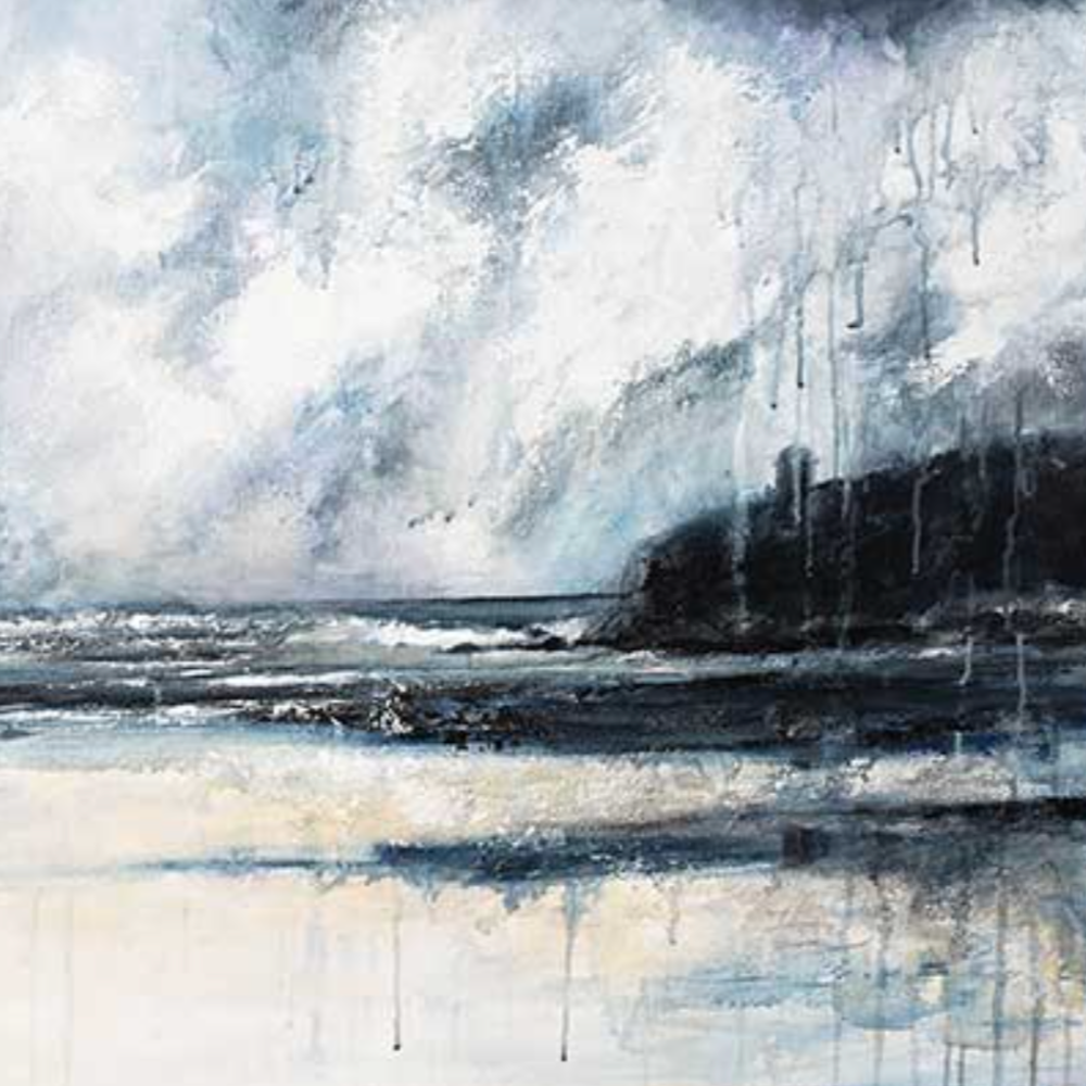 Mussenden Black Pomegranate Candle by Frankie Creith Portrush (artwork)