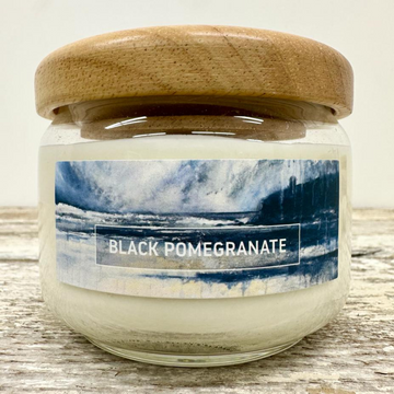Mussenden Black Pomegranate Candle by Frankie Creith Portrush