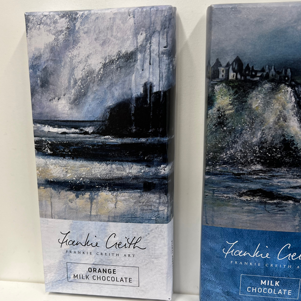 Mussenden Orange Flavoured Chocolate Bar Northern Ireland Side View