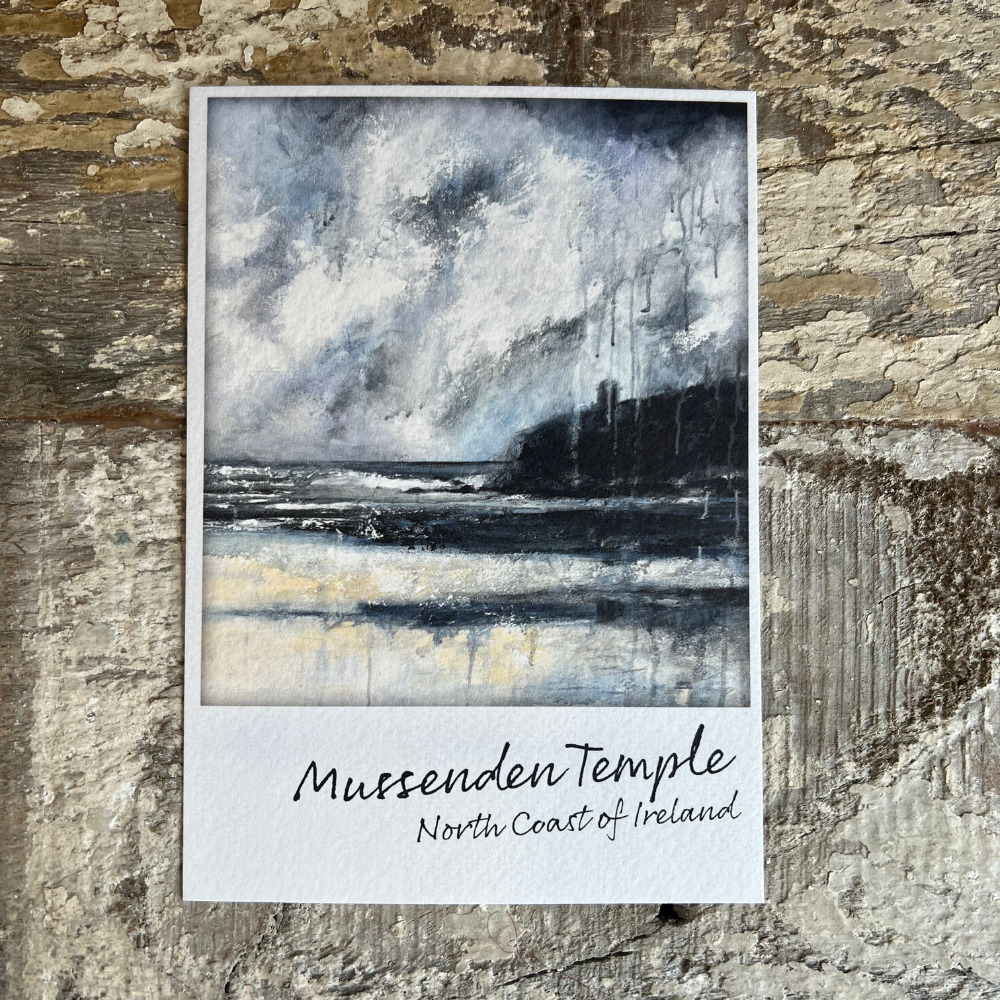 Mussenden Postcard of Mussenden Temple Northern Ireland by Frankie Creith
