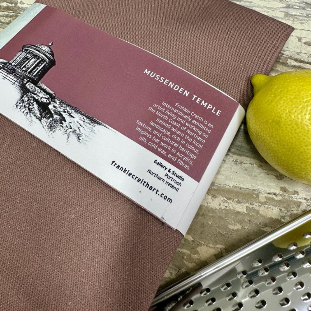 Mussenden Temple Apron by Frankie Creith Northern Ireland  rear sleeve view