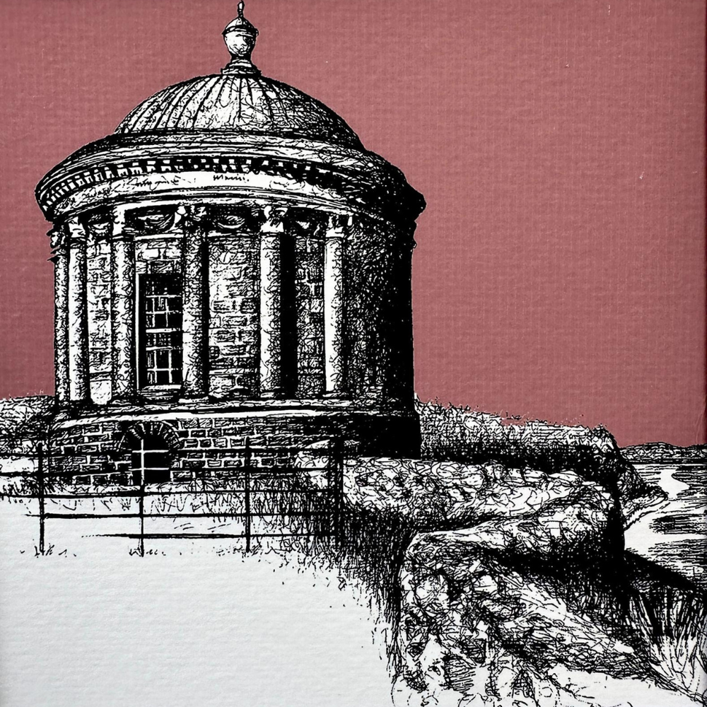 Mussenden Temple Pen and Ink Giclee Print by Frankie Creith