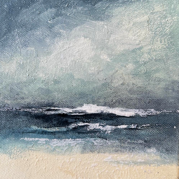 Ocean 6 Mini Original Painting by Frankie Creith Northern Ireland Portrush