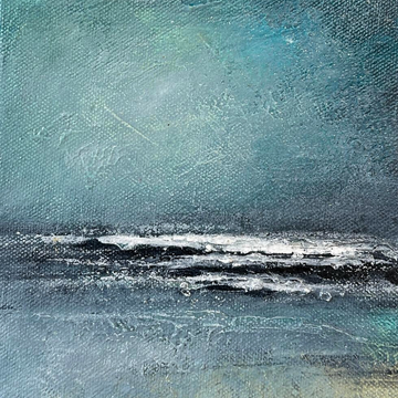 Ocean 7 Mini Original Painting by Frankie Creith Northern Ireland Portrush