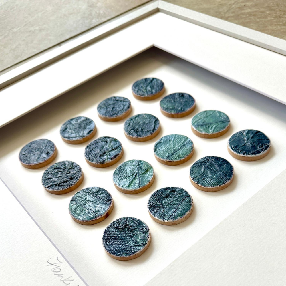 Ocean Coastal Patterns Original Mixed Media Artwork by Frankie Creith North Coast Portrush (Signed)